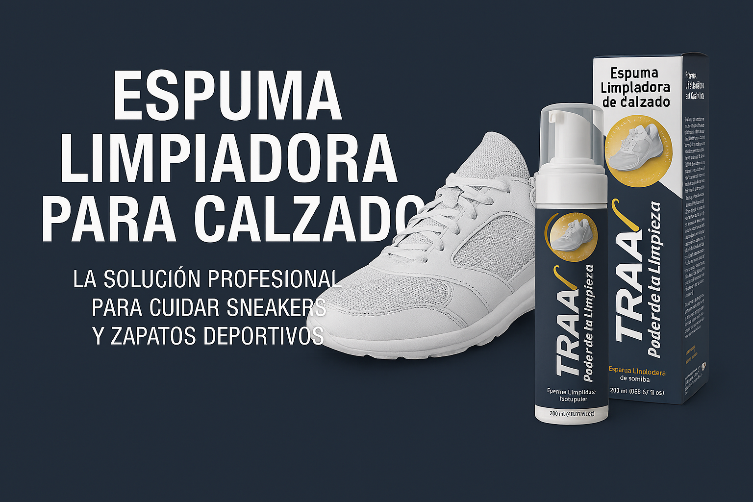 espuma para limpieza de zapatos tenis blancos en seco trax lavado sin agua